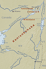 thumbnail image of Kanienkehaka Homelands map