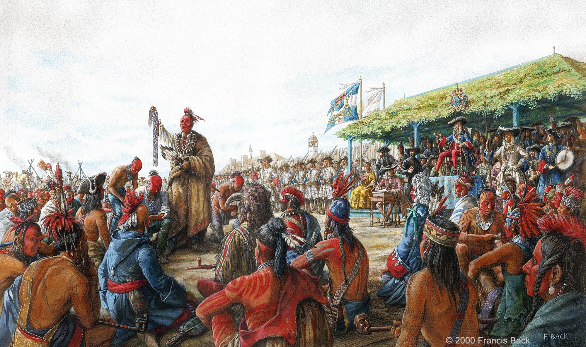 illustration of The Great Peace of 1701 scene