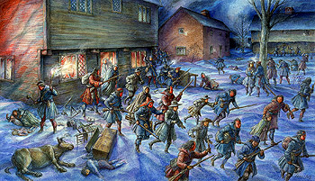 illustration of the Deerfield Raid