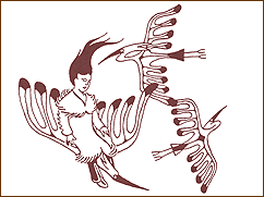 detail of an illustration of the Kanienkehaka creation story